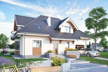  Projekt domu Zoja Karo (1019) (KRD1931) - projekt domu parterowego z poddaszem - Zdjęcie 1