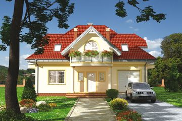  Projekt domu Ślężan Alter (1041) (KRD1935) - projekt domu parterowego z poddaszem - Zdjęcie 1