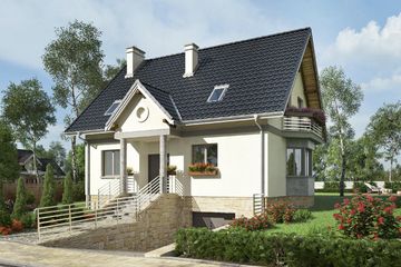  Projekt domu Sonia Midi (1010) (KRD1936) - projekt domu parterowego z poddaszem - Zdjęcie 1