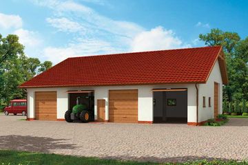  Projekt budynku gospodarczego G233 budynek gospodarczy (SLN2009) - projekt budynku parterowego - Zdjęcie 1