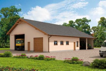  Projekt budynku gospodarczego G230 budynek gospodarczy (SLN2013) - projekt budynku parterowego - Zdjęcie 1