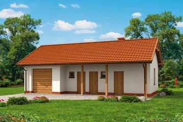  Projekt budynku gospodarczego G222 budynek gospodarczy (SLN2014) - projekt budynku parterowego - Zdjęcie 1