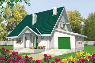  Projekt domu Hania G1 (WRC1618) - projekt domu parterowego z poddaszem - Zdjęcie 1
