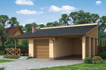  Projekt budynku gospodarczego G193 budynek gospodarczy (SLN1972) - projekt budynku parterowego - Zdjęcie 1