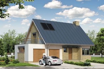  Projekt domu Kawka 4 (BSA1366) - projekt domu parterowego z poddaszem - Zdjęcie 1