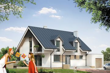  Projekt domu Kwarc (BSA1368) - projekt domu parterowego z poddaszem - Zdjęcie 1