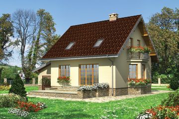  Projekt domu Fiona (1038) (KRD1945) - projekt domu parterowego z poddaszem - Zdjęcie 3