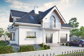  Projekt domu Dymsza Karo (1017) (KRD1949) - projekt domu parterowego z poddaszem - Zdjęcie 1