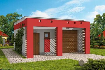  Projekt budynku gospodarczego G73a budynek gospodarczy (SLN2021) - projekt budynku parterowego - Zdjęcie 1