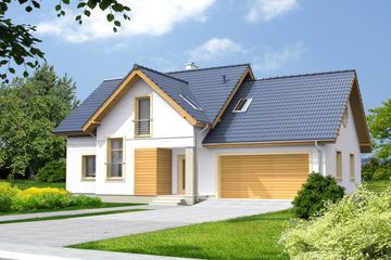  Projekt domu Ottawa II LMP169a (WRB1224) - projekt domu parterowego z poddaszem - Zdjęcie 1