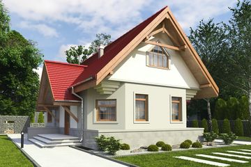  Projekt domu Lolek II bez garażu [B] (WRF1355) - projekt domu parterowego - Zdjęcie 1