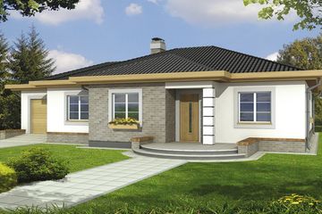  Projekt domu Mila 3B garaż (WRD1229) - projekt domu parterowego - Zdjęcie 1