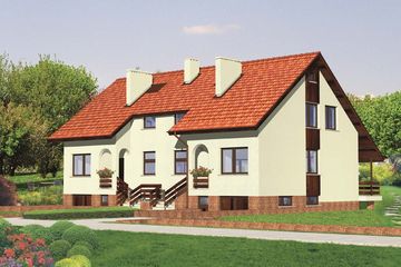  Projekt domu B-0257 (WAA1076) - projekt domu parterowego z poddaszem - Zdjęcie 1