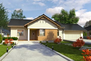  Projekt domu Polluks z garażem 2-st. [A1] (WRF1432) - projekt domu parterowego - Zdjęcie 1