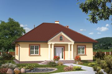  Projekt domu Aneta - murowana – beton komórkowy (KRD2013) - projekt domu parterowego - Zdjęcie 1