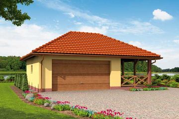  Projekt budynku gospodarczego G59 budynek gospodarczy (SLN1834) - projekt budynku parterowego - Zdjęcie 1