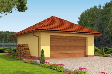  Projekt budynku gospodarczego G61 budynek gospodarczy (SLN1836) - projekt budynku parterowego - Zdjęcie 1