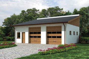  Projekt budynku gospodarczego G198 budynek gospodarczy (SLN1977) - projekt budynku parterowego - Zdjęcie 1