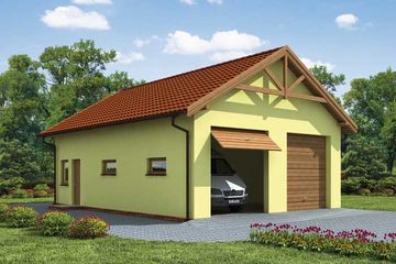  Projekt budynku gospodarczego G200 budynek gospodarczy (SLN1978) - projekt budynku parterowego - Zdjęcie 1