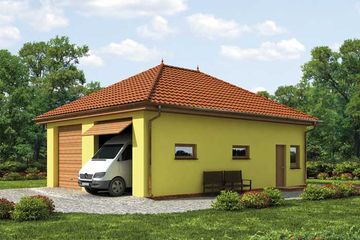  Projekt budynku gospodarczego G202 budynek gospodarczy (SLN1980) - projekt budynku parterowego - Zdjęcie 1