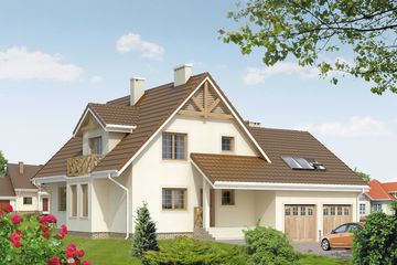  Projekt domu Perkoz 2 (BSA1377) - projekt domu parterowego z poddaszem - Zdjęcie 1