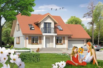  Projekt domu Pik 2 (BSA1379) - projekt domu parterowego z poddaszem - Zdjęcie 1