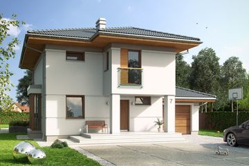  Projekt domu Pinia (BSA1380) - projekt domu z pełnym piętrem - Zdjęcie 1