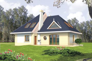  Projekt domu Gala (WRC1639) - projekt domu parterowego z poddaszem - Zdjęcie 1