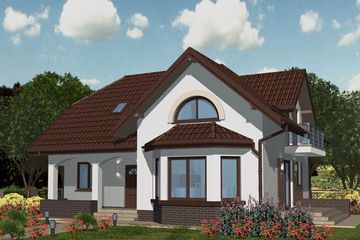  Projekt domu APS 036 (LUA1035) - projekt domu parterowego z poddaszem - Zdjęcie 1