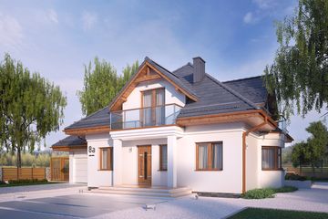  Projekt domu Wilga 4 (BSA1391) - projekt domu parterowego z poddaszem - Zdjęcie 1