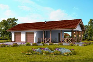  Projekt budynku gospodarczego G246 budynek gospodarczy (SLN2038) - projekt budynku parterowego - Zdjęcie 1