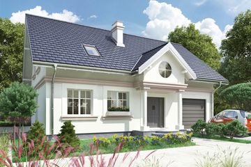  Projekt domu Nowy Dworek (849) (KRD1593) - projekt domu parterowego z poddaszem - Zdjęcie 1