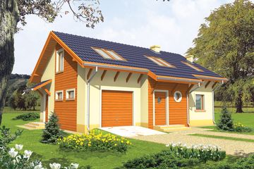  Projekt domu Hela G1 (WRC1646) - projekt domu parterowego z poddaszem - Zdjęcie 1