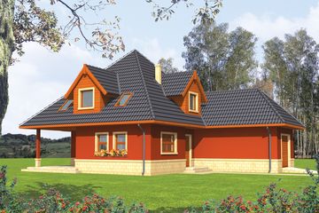 Projekt domu Ingrid G1 (WRC1647) - projekt domu parterowego z poddaszem - Zdjęcie 1