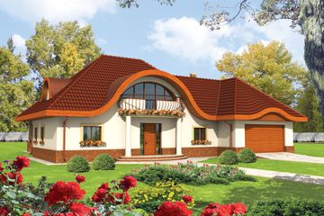  Projekt domu Inka G2 (WRC1648) - projekt domu parterowego z poddaszem - Zdjęcie 1