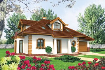  Projekt domu Iwa G1 (WRC1655) - projekt domu parterowego z poddaszem - Zdjęcie 1