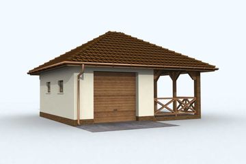  Projekt budynku gospodarczego G81 budynek gospodarczy (SLN1855) - projekt budynku parterowego - Zdjęcie 1