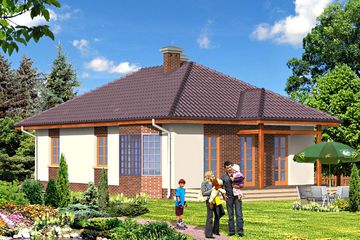  Projekt domu AR 122 (KRL1032) - projekt domu parterowego - Zdjęcie 1