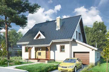  Projekt domu Ewa (848) (KRD1601) - projekt domu parterowego z poddaszem - Zdjęcie 1