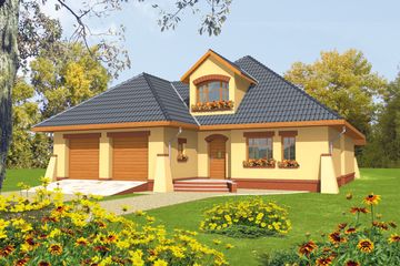  Projekt domu Inez G2 (WRC1665) - projekt domu parterowego z poddaszem - Zdjęcie 1