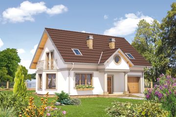  Projekt domu Drabant Lux (873) (KRD1616) - projekt domu parterowego z poddaszem - Zdjęcie 1