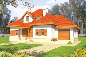  Projekt domu Arkadia G1 (WRC1501) - projekt domu parterowego z poddaszem - Zdjęcie 1
