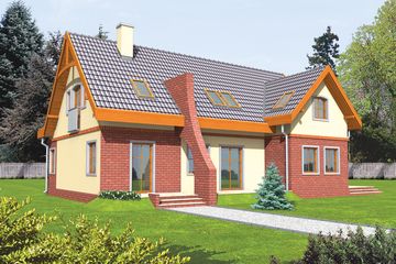  Projekt domu Hiacynta (WRC1674) - projekt domu parterowego z poddaszem - Zdjęcie 1