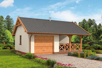  Projekt budynku gospodarczego G264A budynek gospodarczy (SLN2068) - projekt budynku parterowego - Zdjęcie 1