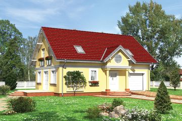  Projekt domu Nowy Dworek Eko - murowana - beton komórkowy (KRD1623) - projekt domu parterowego z poddaszem - Zdjęcie 1