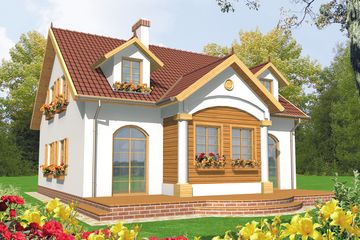  Projekt domu Asia G1 (WRC1508) - projekt domu parterowego z poddaszem - Zdjęcie 1