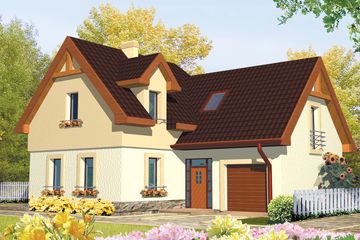  Projekt domu Balbina G1 (WRC1511) - projekt domu parterowego z poddaszem - Zdjęcie 1
