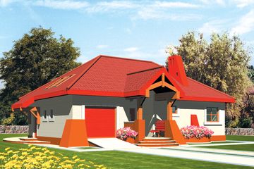  Projekt domu Iga G1 (WRC1682) - projekt domu parterowego z poddaszem - Zdjęcie 1