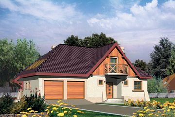  Projekt domu Iga II G2 (WRC1683) - projekt domu parterowego z poddaszem - Zdjęcie 1