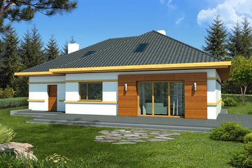  Projekt domu Blanka A garaż (WRD1650) - projekt domu parterowego z poddaszem - Zdjęcie 1